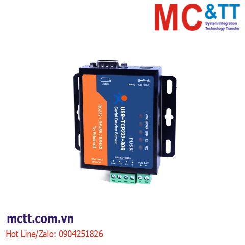 Bộ chuyển đổi 1 cổng RS-232/485/422 sang Ethernet hỗ trợ Modbus Gateway USR-TCP232-306