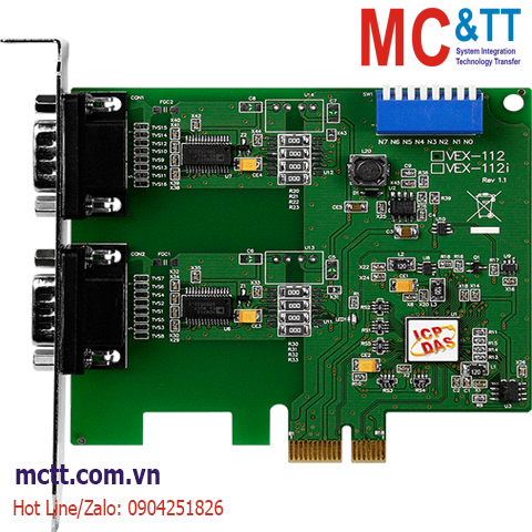 Card PCI Express 2 cổng COM RS-232 ICP DAS VEX-112 CR