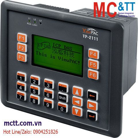 Màn hình hiện thị text 128x64 lập trình nhúng ViewPAC 10.4 inch CPU 80186 80+ MiniOS7 ICP DAS VP-2111 CR