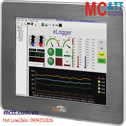 Màn hình cảm ứng lập trình nhúng ViewPAC 10.4 inch CPU Cortex-A8+ WinCE 7.0 ICP DAS VP-4231-CE7 CR