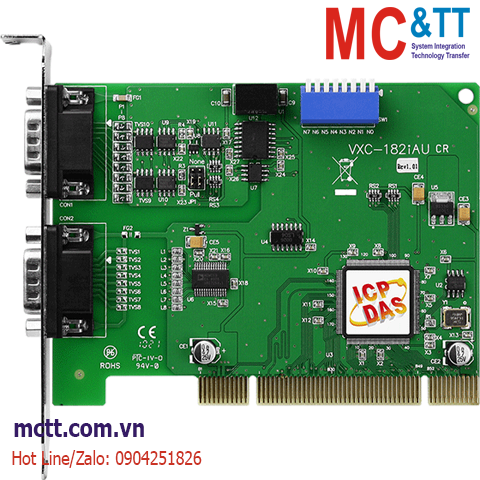 Card PCI 1 cổng COM RS-232+ 1 cổng RS-422/485 ICP DAS VXC-182iAU CR