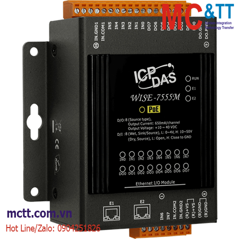 Module lập trình nhúng Wise IoT 8 kênh DI + 8 kênh DO ICP DAS WISE-7555M CR