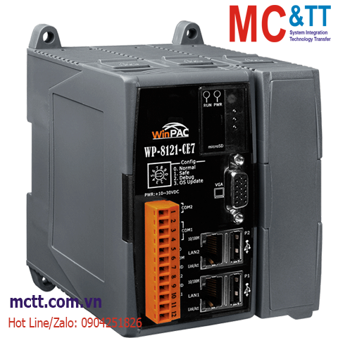 Bộ lập trình nhúng Windows CE 7.0 PAC với CPU Cortex-A8 WinCE 7.0 + 1 khe cắm module I/O ICP DAS WP-8121-CE7 CR
