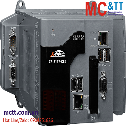 Bộ lập trình nhúng ISaGRAF PAC CPU x86 + WinCE 6.0 + 1 khe cắm module I/O ICP DAS XP-8137-CE6 CR