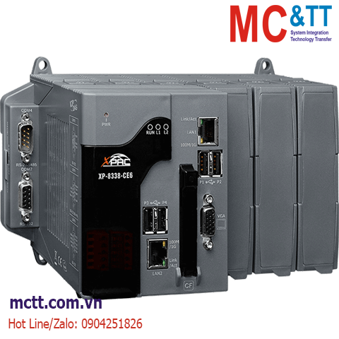 Bộ lập trình nhúng Win-GRAF PAC CPU x86 + WinCE 6.0 + 3 khe cắm module I/O ICP DAS XP-8338-CE6 CR