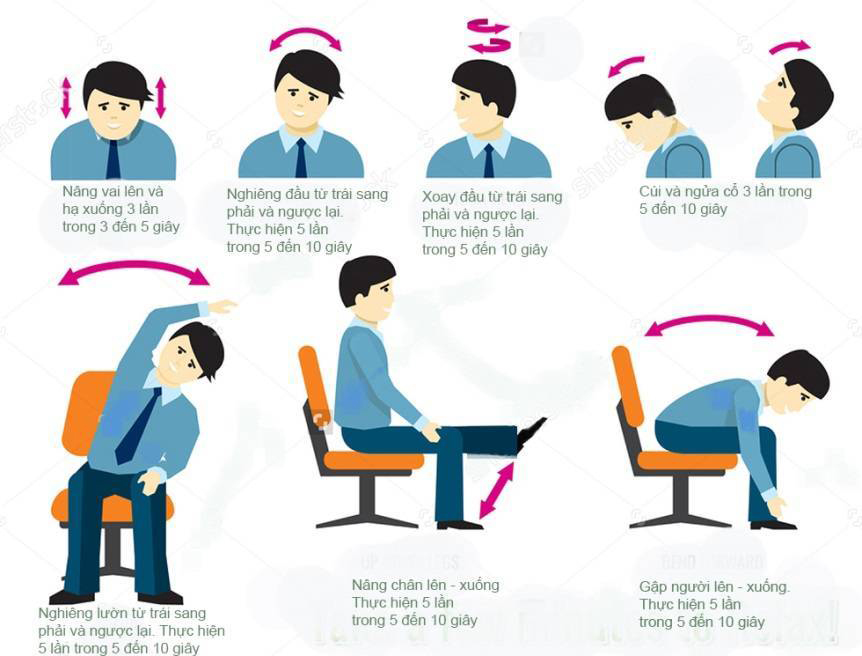 Mẹo giảm đau cổ và lưng cho dân văn phòng