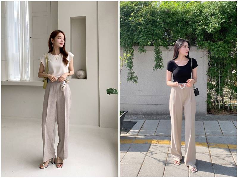 4 cách mặc quần ống rộng nhẹ mát, trẻ trung khi đi du lịch