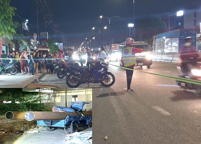 Va chạm xe ba gác chở cồng kềnh, nam điều dưỡng tử vong thương tâm