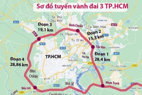 Dự án Vành đai 3 TP.HCM mòn mỏi chờ cát đắp