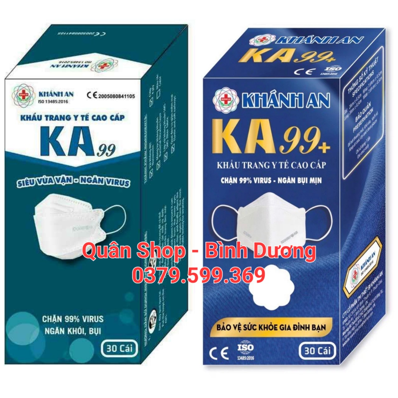 [Hộp 30 cái] Khẩu trang 4D Khánh An Ka99 Ka99+