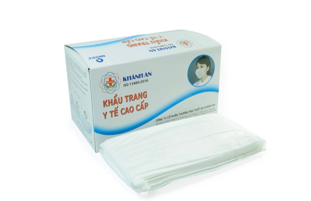 [Hộp 50 cái] Khẩu trang y tế 4 lớp VIP Khánh An loại 1