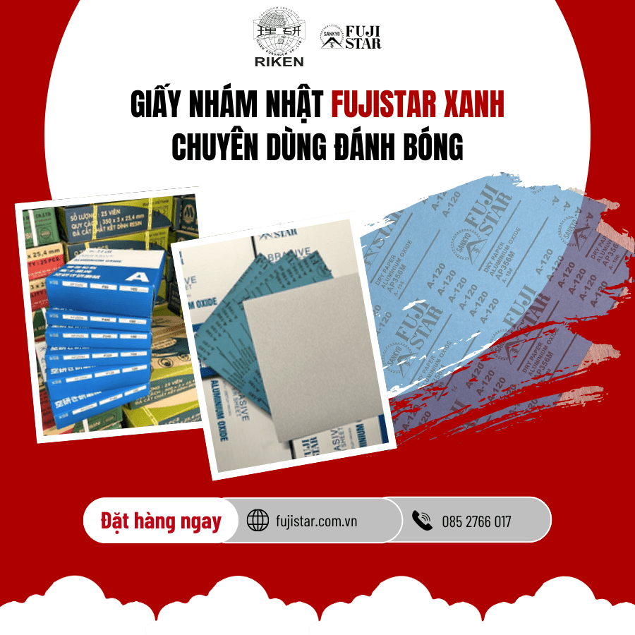 Giấy Nhám Nhật Fuji Màu Xanh Chuyên Dùng Đánh Bóng