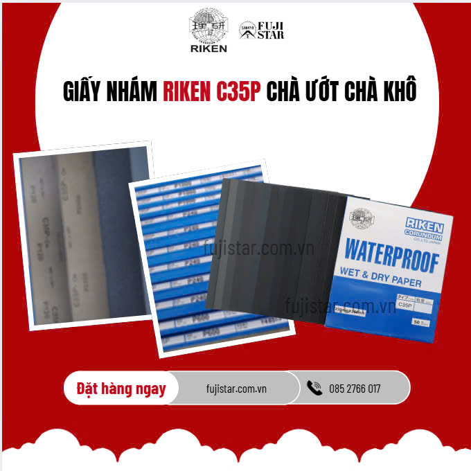 Giấy nhám Nhật C35P Riken Chà Nước Chà Khô 