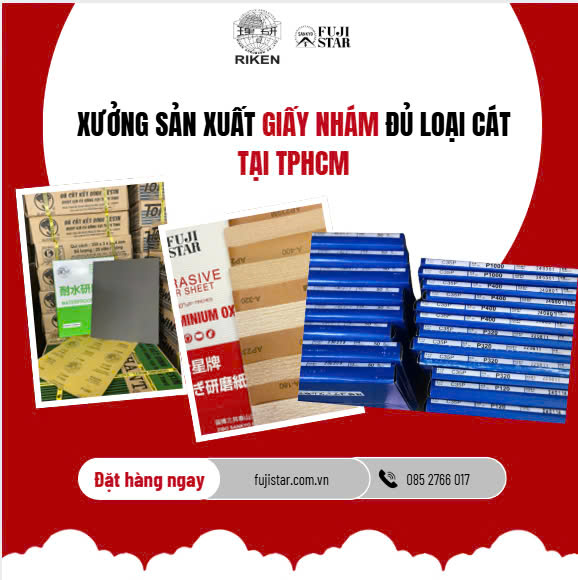 Xưởng Sản Xuất Giấy Nhám Đủ Loại Cát Tại TPHCM