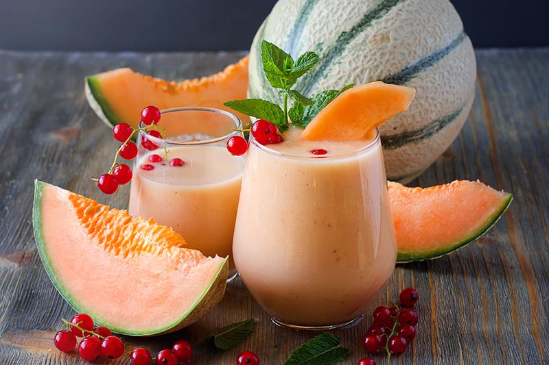 Sữa chua dưa lưới với sữa tươi