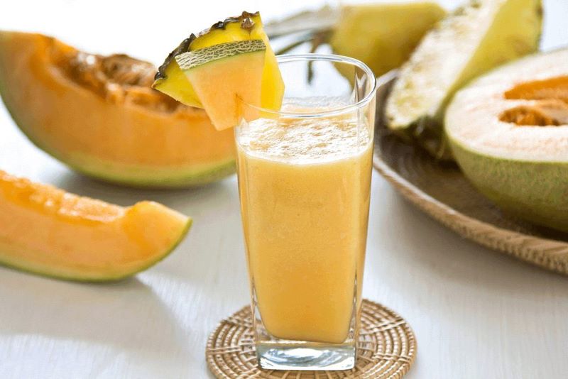 Món nước ép dưa lưới với thơm