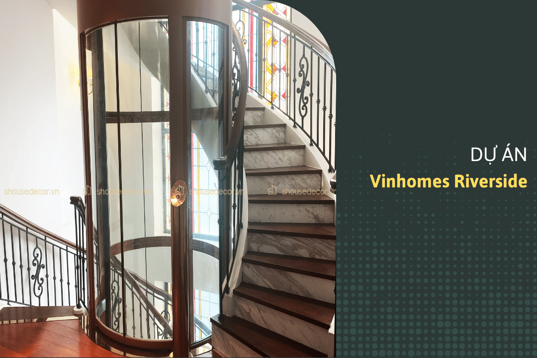 Trang Trí Thang Máy Tại Vinhomes Riverside – Hoàn Thiện Ốp Inox Khung Thép Thang Máy Tròn
