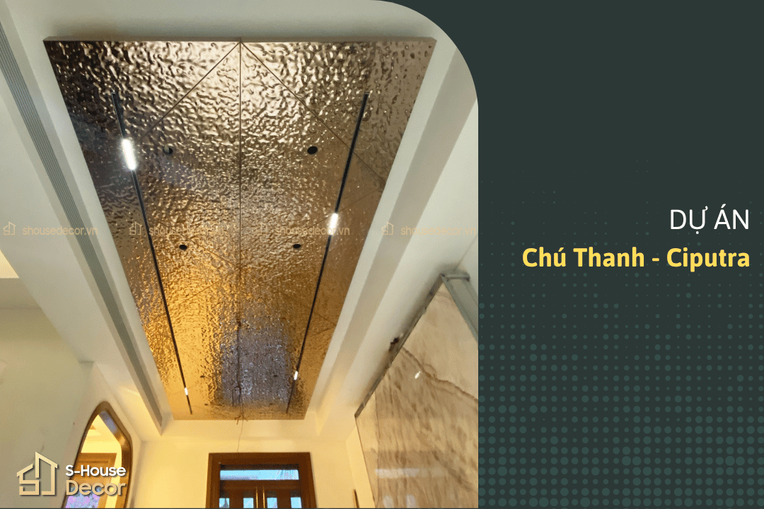 Trần Inox Sóng Nước Tại KĐT Ciputra – Điểm Nhấn Nội Thất Sang Trọng Cho Không Gian