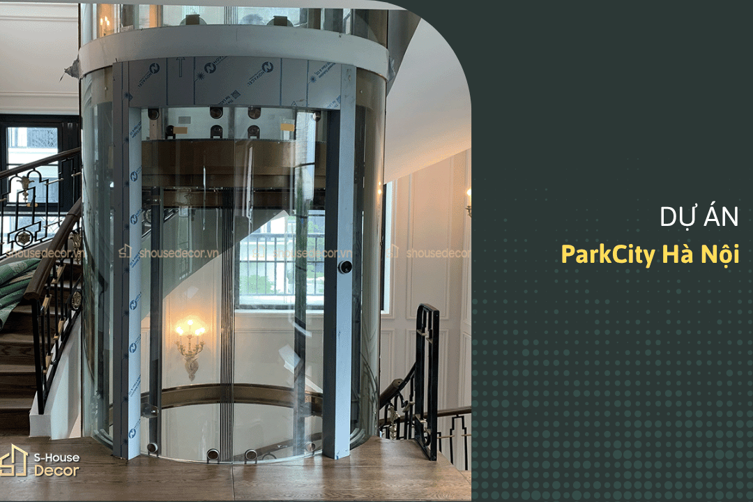 Trang Trí Thang Máy Tại ParkCity Hà Nội – Hoàn Thiện Ốp Inox Khung Thép Thang Máy Tròn