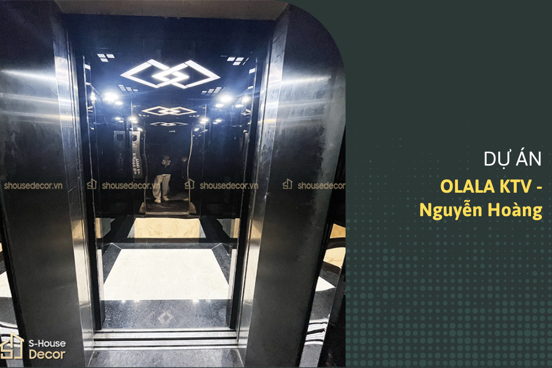 Trang Trí Thang Máy Tại OLALA KTV Nguyễn Hoàng - Khi Cabin Trở Thành Một Phần Trải Nghiệm Giải Trí