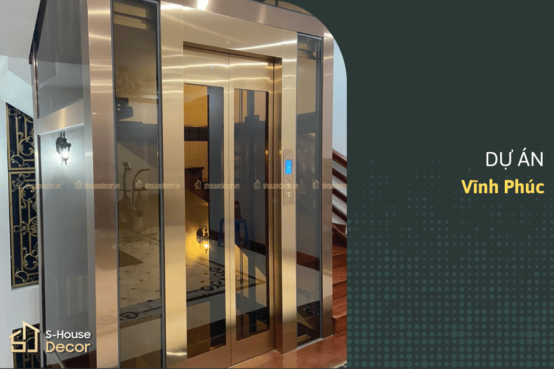 Trang Trí Thang Máy Tại Vĩnh Phúc – Ốp Inox Khung Thép Thang Máy Sang Trọng