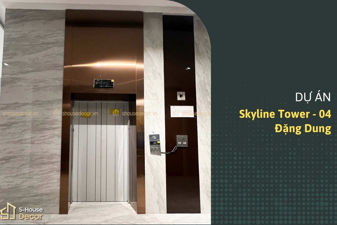 Dự Án Thi Công Khung Bao Thang Máy Bản Rộng – Hoàn Thiện Với Vật Liệu Đồng Xước Cao Cấp