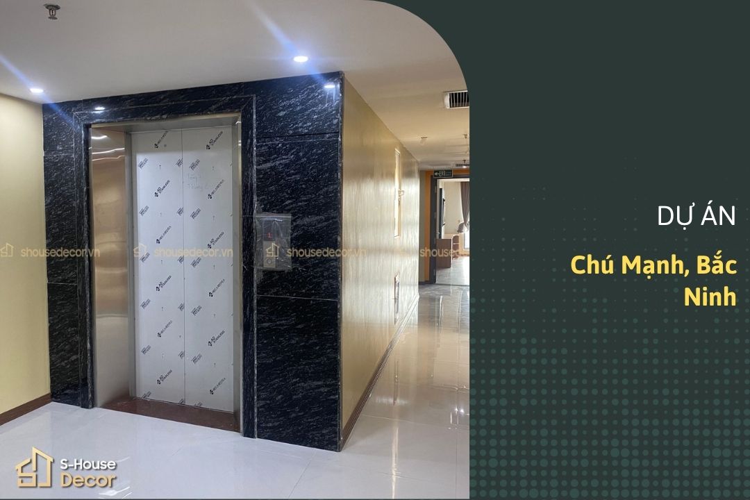 Trang trí inox thang máy tại Bắc Ninh – Hoàn thiện khung bao bản rộng bằng inox 304 xước trắng