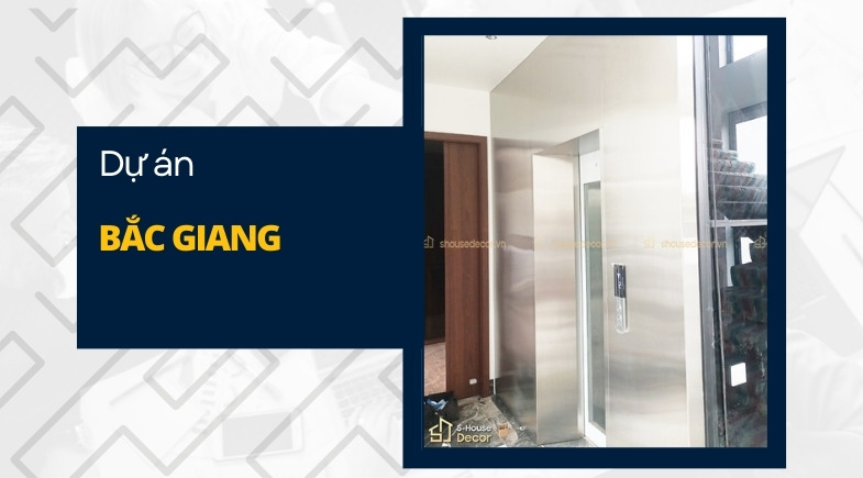 Trang trí khung bao thang máy tại thành phố Bắc Giang | S-House Decor