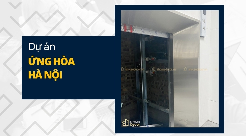 Trang trí khung bao thang máy thực phẩm tại Ứng Hòa, Hà Nội | S-House Decor