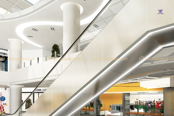 Tìm hiểu quá trình thi công ốp inox thang cuốn