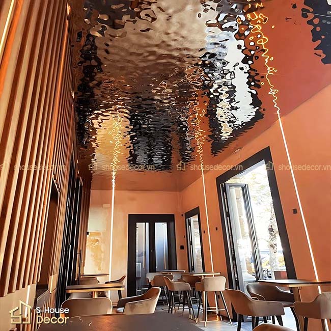 TRẦN INOX SÓNG NƯỚC HỒNG TRÀ – NÉT ĐẸP ẤM CÚNG CHO KHÔNG GIAN CỦA BẠN