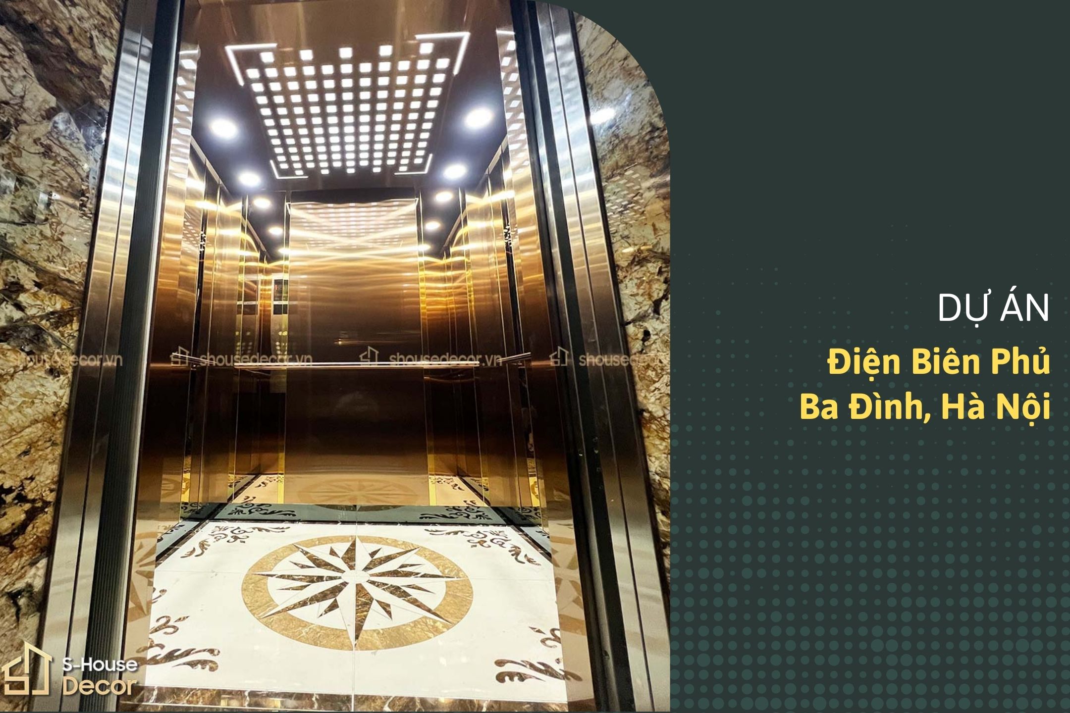 Trang Trí Cabin Thang Máy Tại Điện Biên Phủ, Ba Đình – Nâng Tầm Thẩm Mỹ Không Gian Di Chuyển