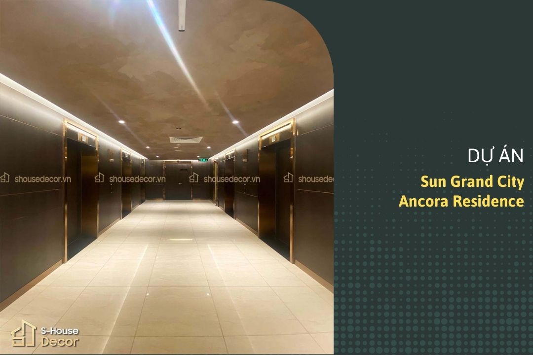 Trang Trí Khung Bao Bản Rộng Thang Máy Tại Sun Grand City Ancora Residence
