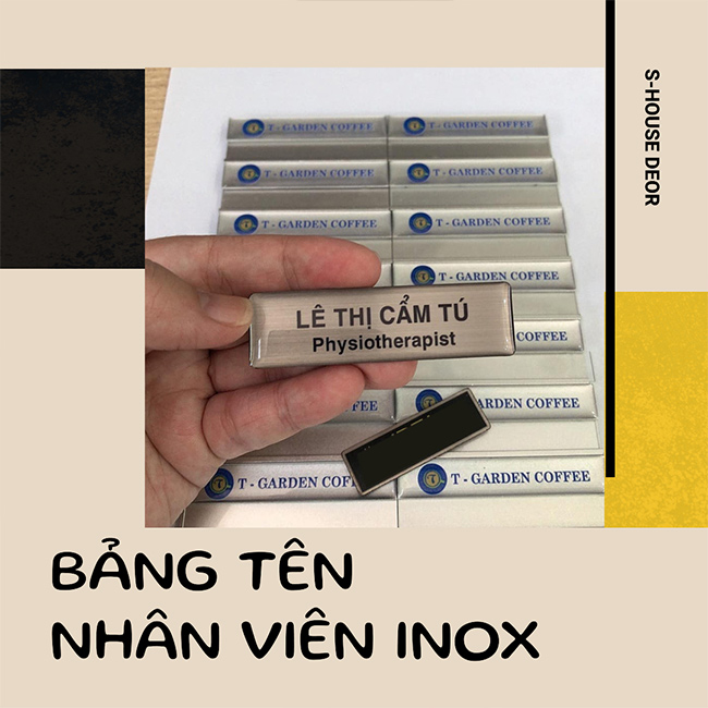 Bảng tên nhân viên inox tăng tính nhận diện và uy tín của doanh nghiệp