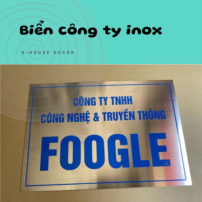 Khi làm biển công ty inox, bạn cần lưu ý đến thiết kế và chất liệu của biển