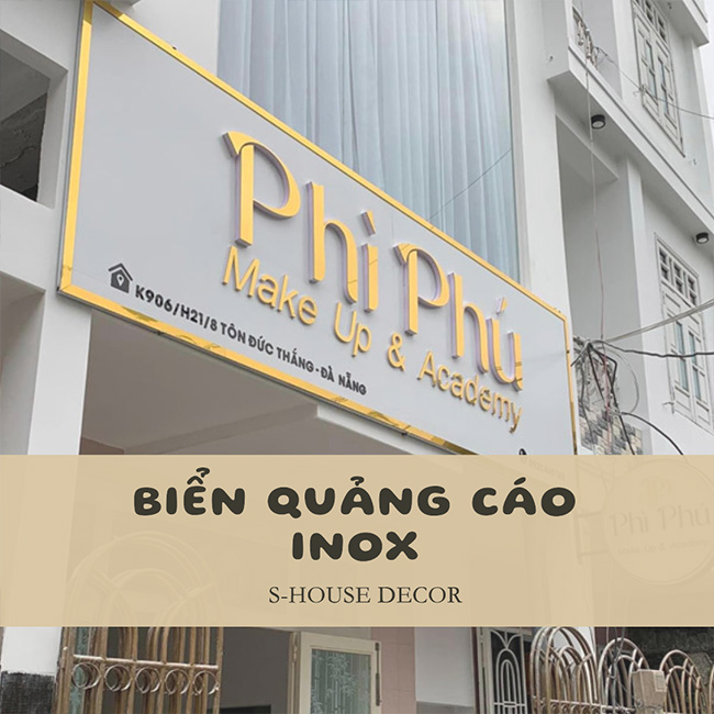 Biển quảng cáo inox chữ nổi giúp tạo ấn tượng đầu tiên tốt đẹp với khách hàng