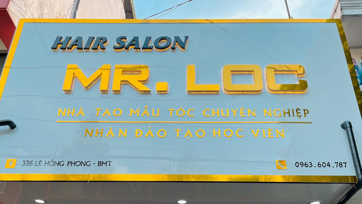 Mẫu 10 - Biển quảng cáo salon tóc Mr Loc