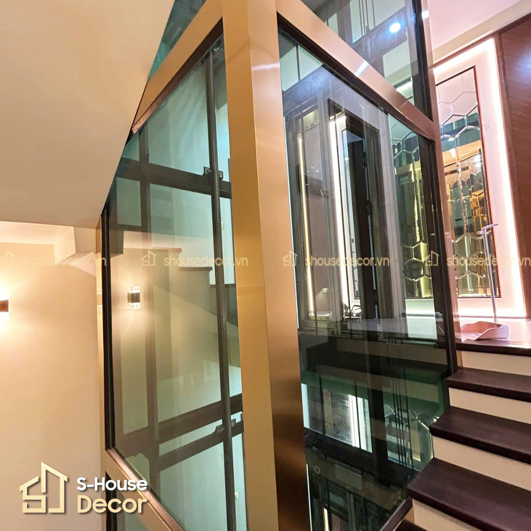 S-House Decor chuyên trang trí inox thang máy với độ hoàn thiện cao