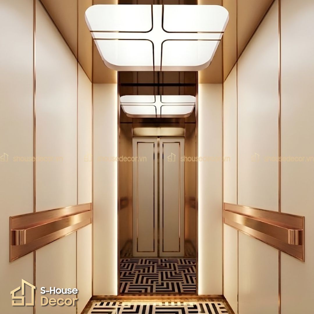 gia-cong-cabin-thang-may-inox-vang-hong-guong-tra