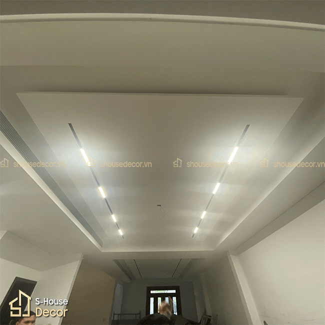 Hạng mục trần inox tại công trình Ciputra do S-House Decor lúc chưa thi công.