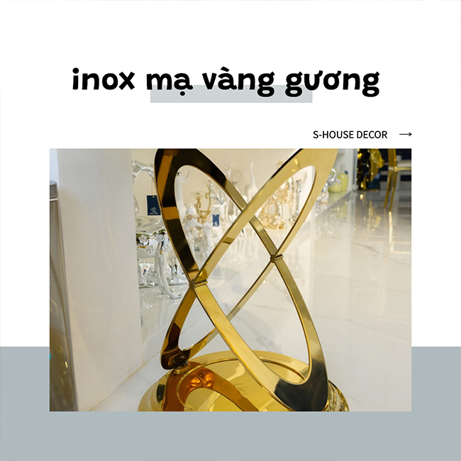 Inox mạ vàng gương có độ cứng cao, chịu được va đập