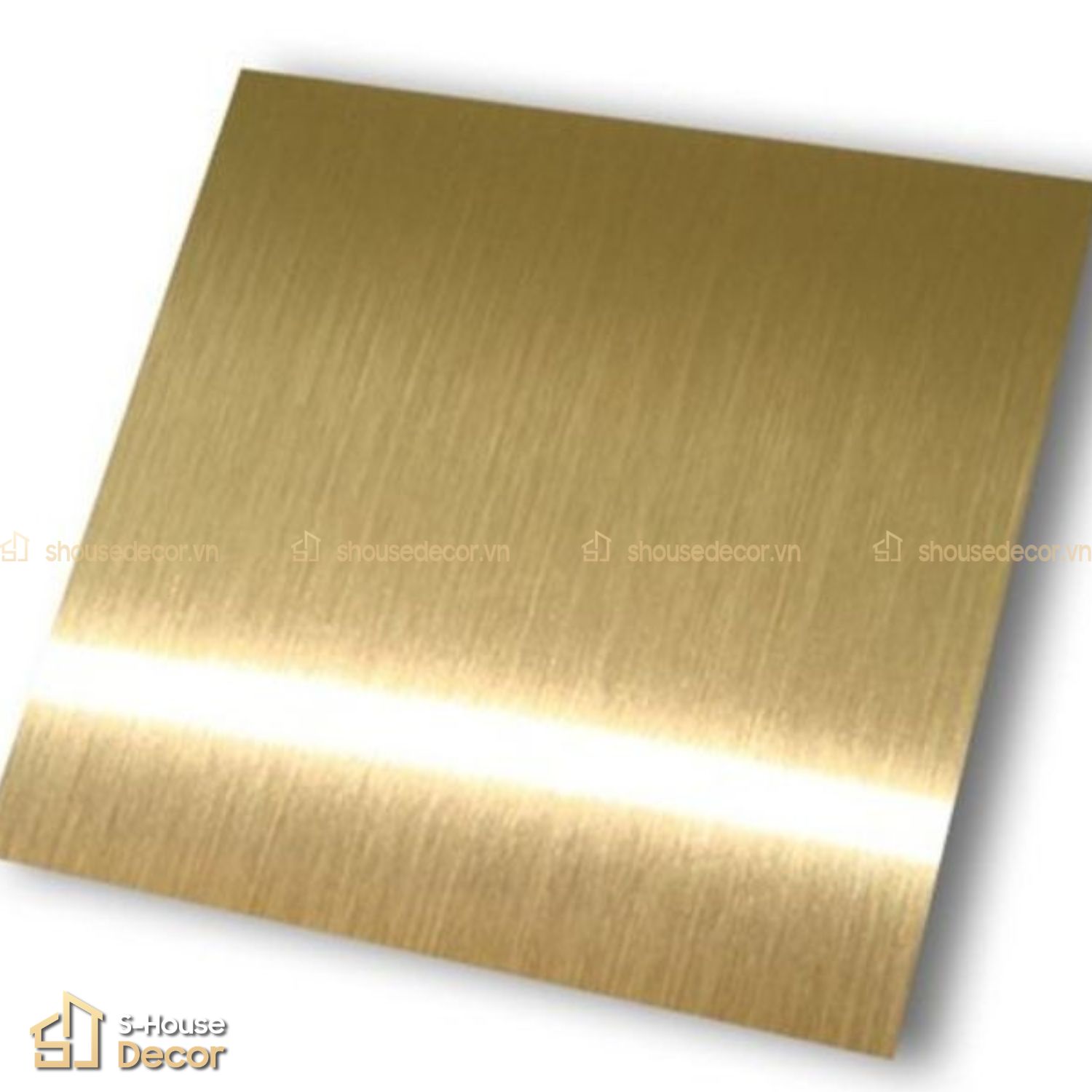Bề mặt inox vàng - inox 304 xước vàng tại S-House Decor
