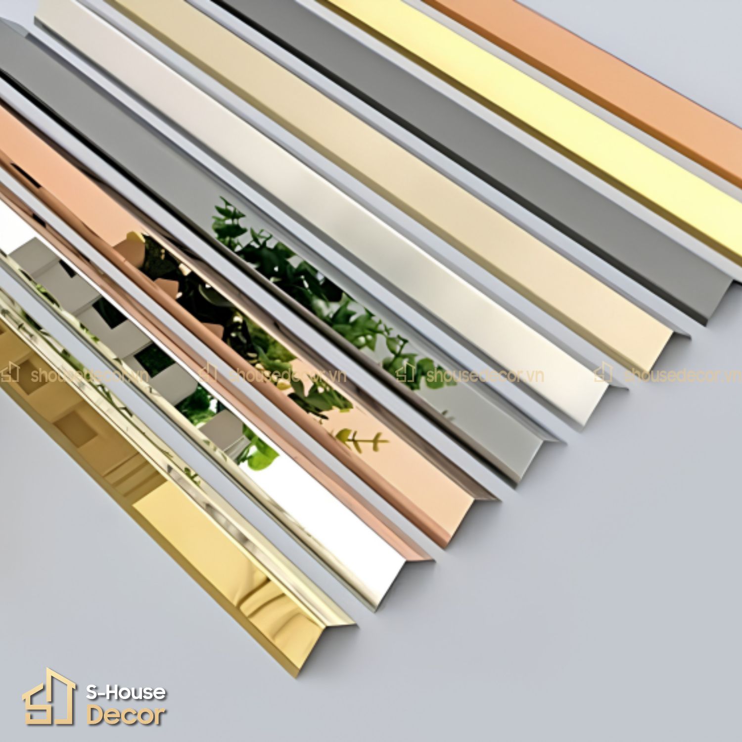 Các mã màu của nẹp inox chữ V tại S-House Decor