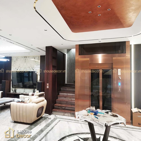 Ốp inox thang máy với chất liệu cao cấp