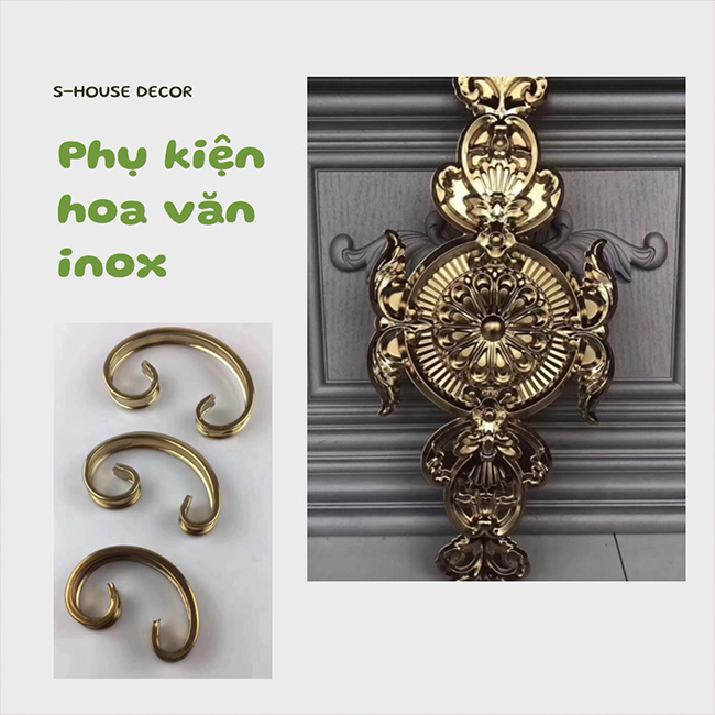 Phụ kiện hoa văn inox giá thành hợp lý và độ bền cao