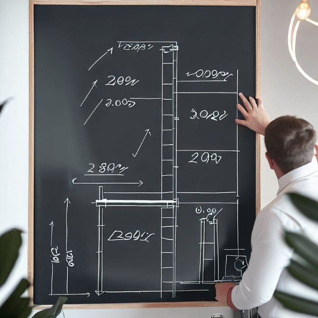 Ảnh mô phỏng việc đo đạc kích thước thang máy gia đình 200kg