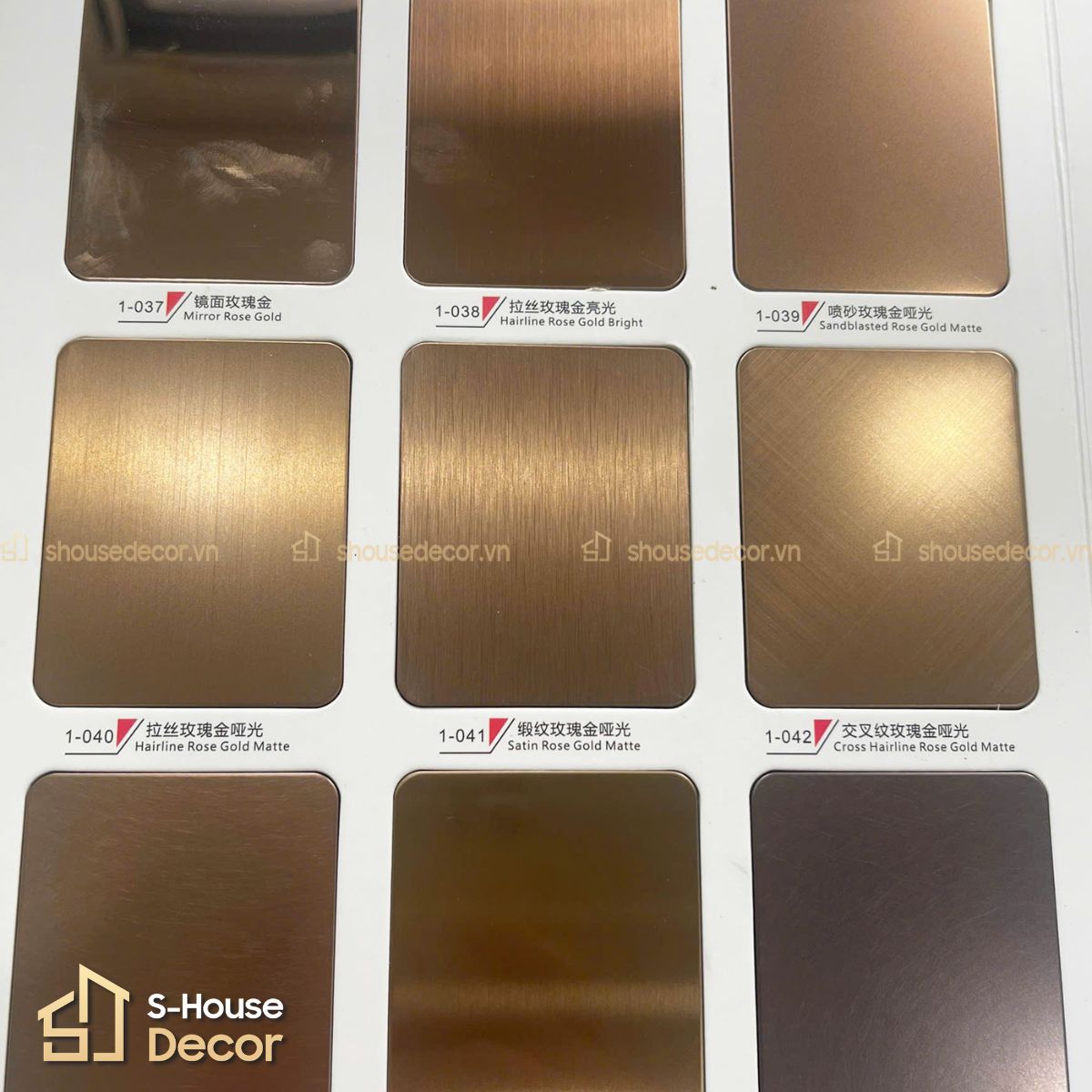 Các mẫu màu được ưa chuộng khi thi công ốp inox thang máy tại S-House Decor