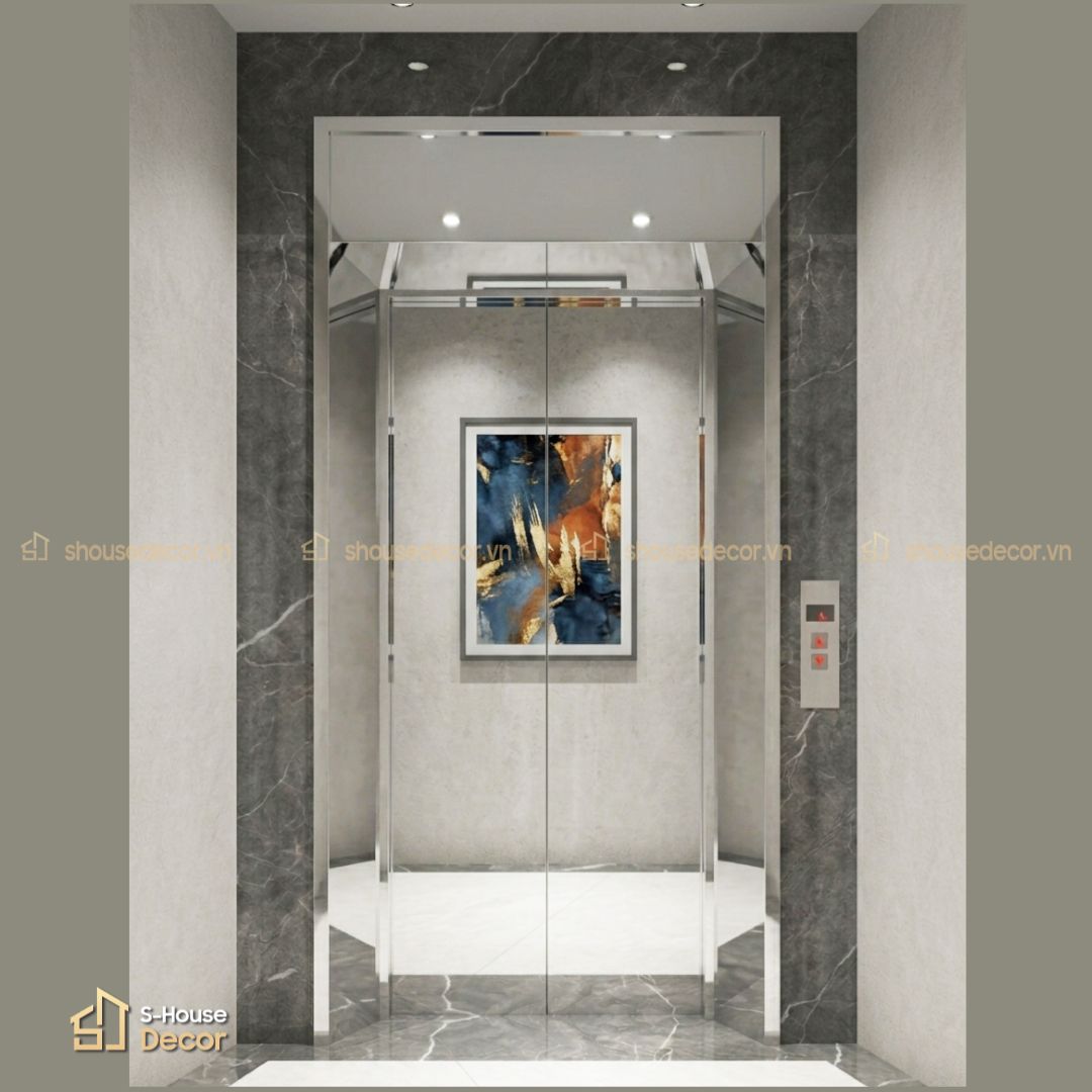 Gia công khung bao rộng cửa thang máy inox 304 gương trắng