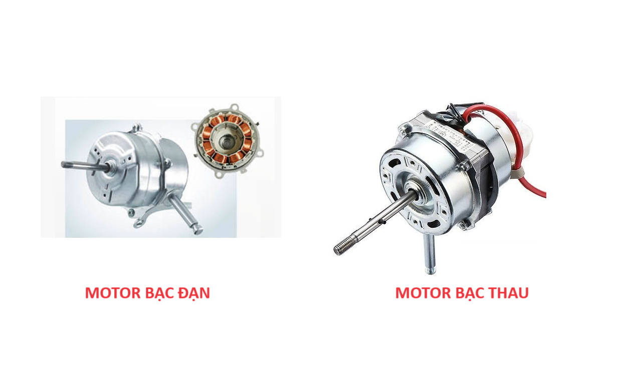 So sánh quạt điện motor bạc thau và bạc đạn