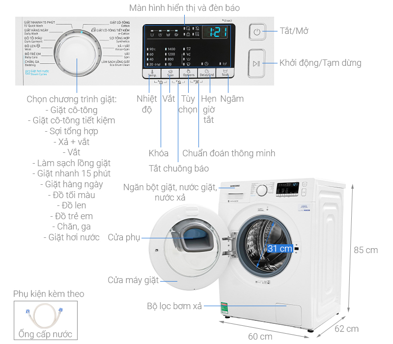 Cách vệ sinh bộ lọc cặn của máy giặt Samsung tránh tắt nghẽn nước